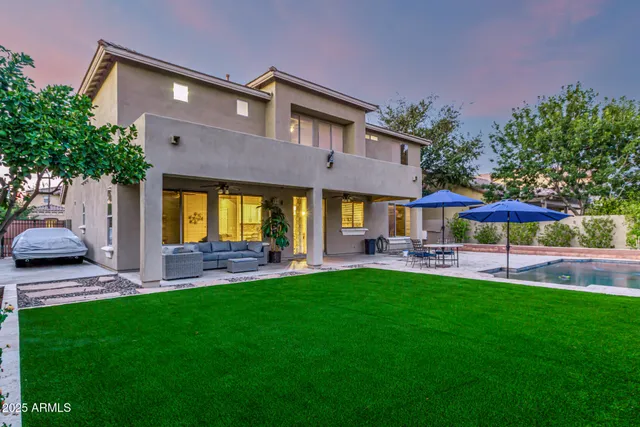 a view of a backyard with a garden