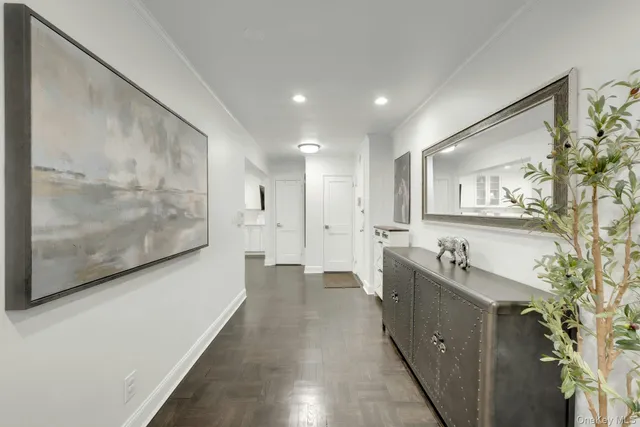 a large bathroom with a double vanity sink and a mirror