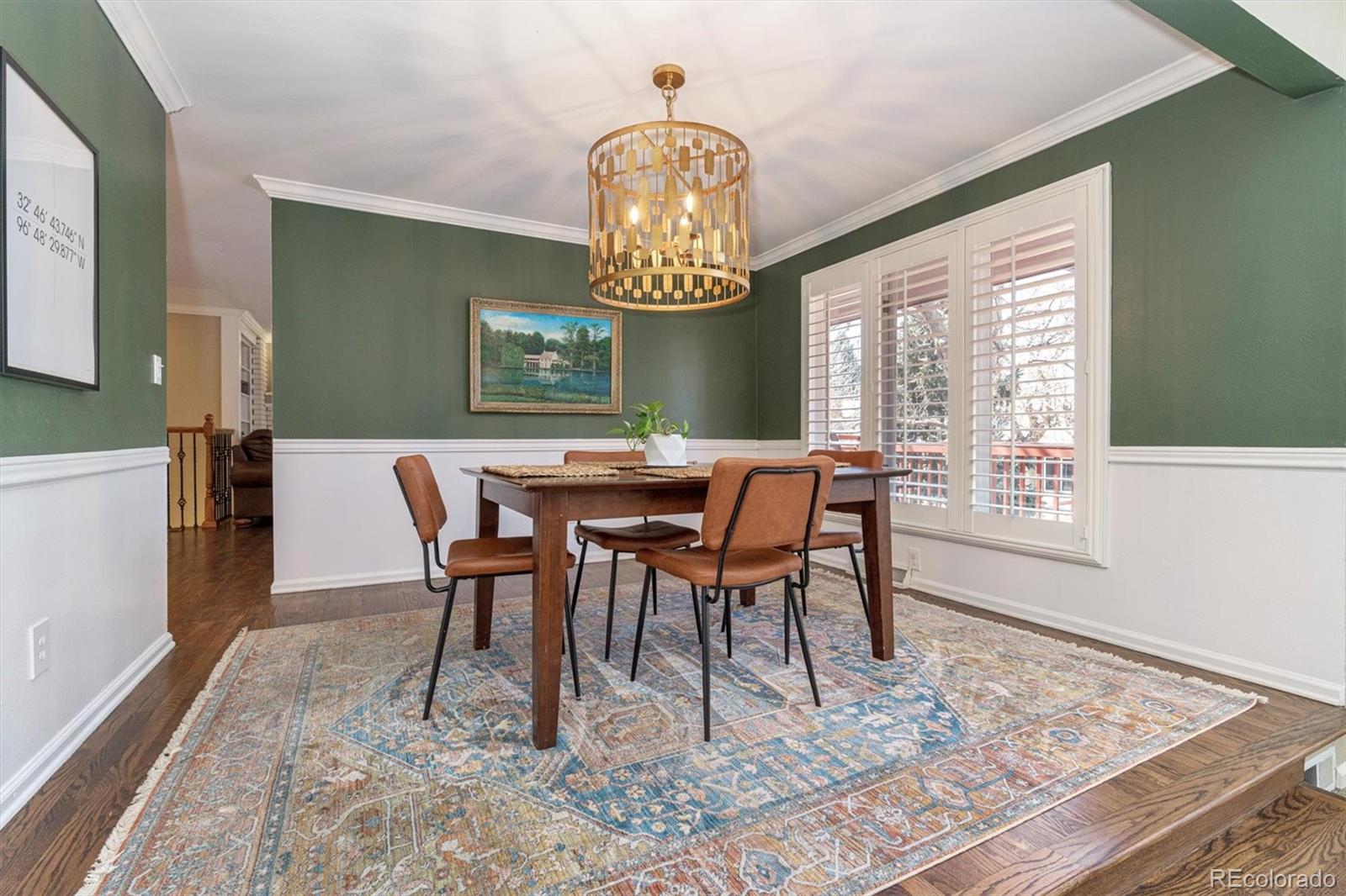 6145 South Eudora Way Centennial, CO 80121 - Photo 9 of 33 a view of a dining room with furniture window and wooden floor