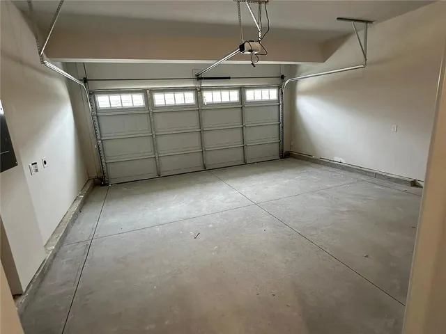 a view of a garage