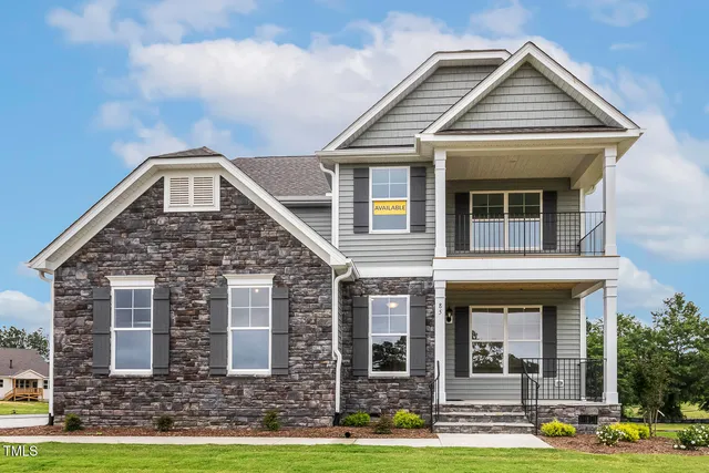 a front view of residential houses
