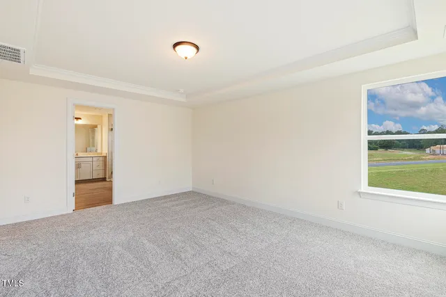 an empty room with a window