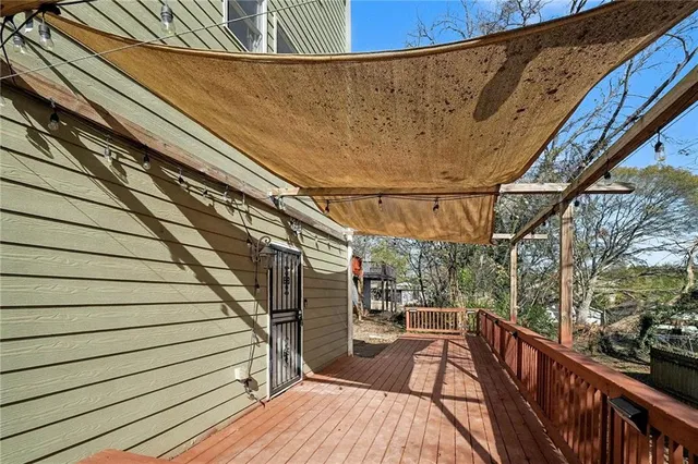 a view of a house with a street