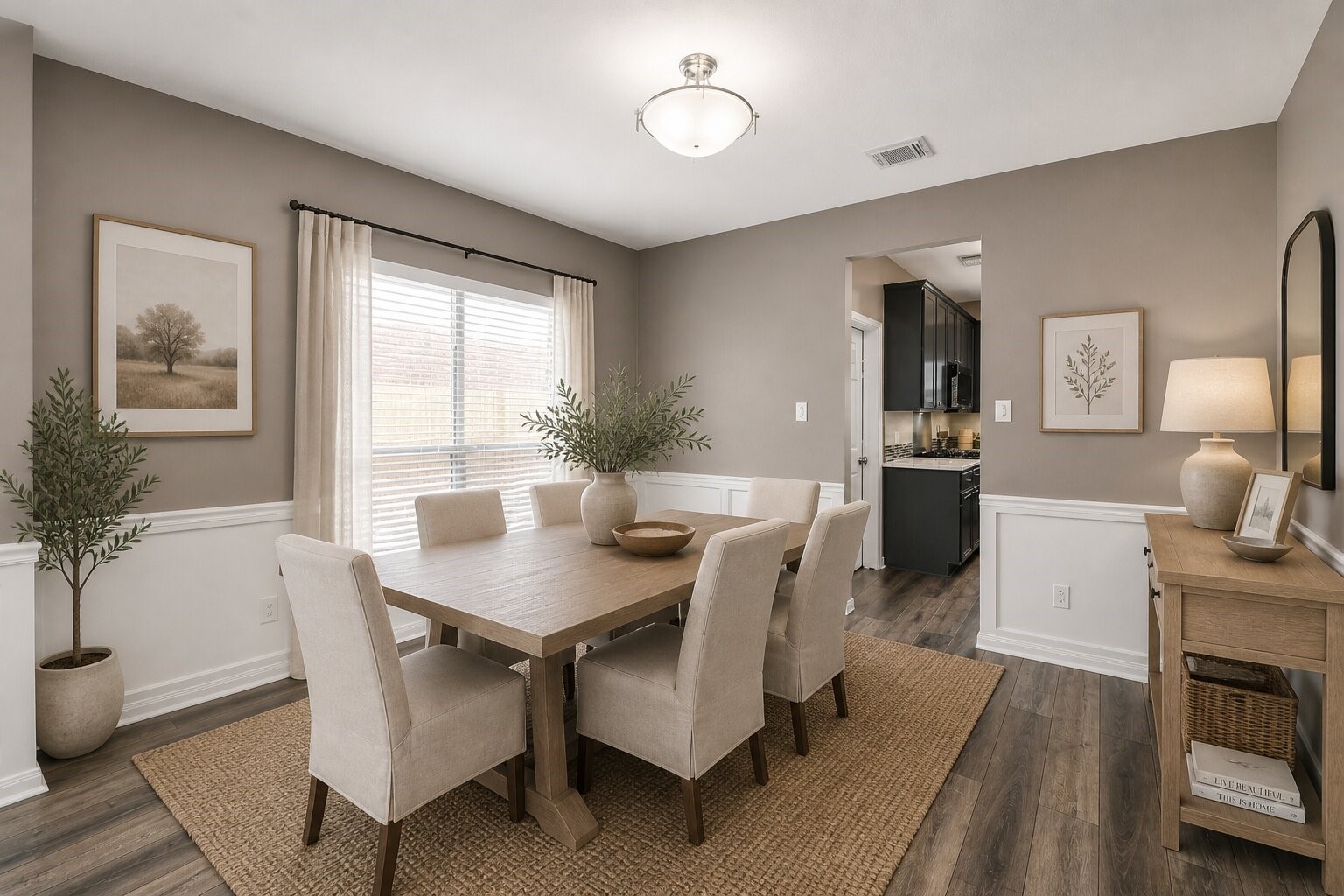 7622 McCormick Mill Court Houston, TX 77095 - Photo 11 of 37 a view of a dining room with furniture window and wooden floor