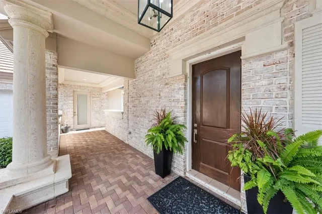 a view of a entryway door front of house