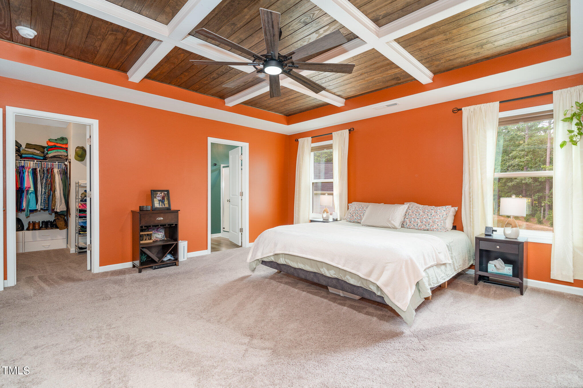 15 New Spring Way Franklinton, NC 27525 - Photo 22 of 41 a bedroom with a bed and a large walk in closet
