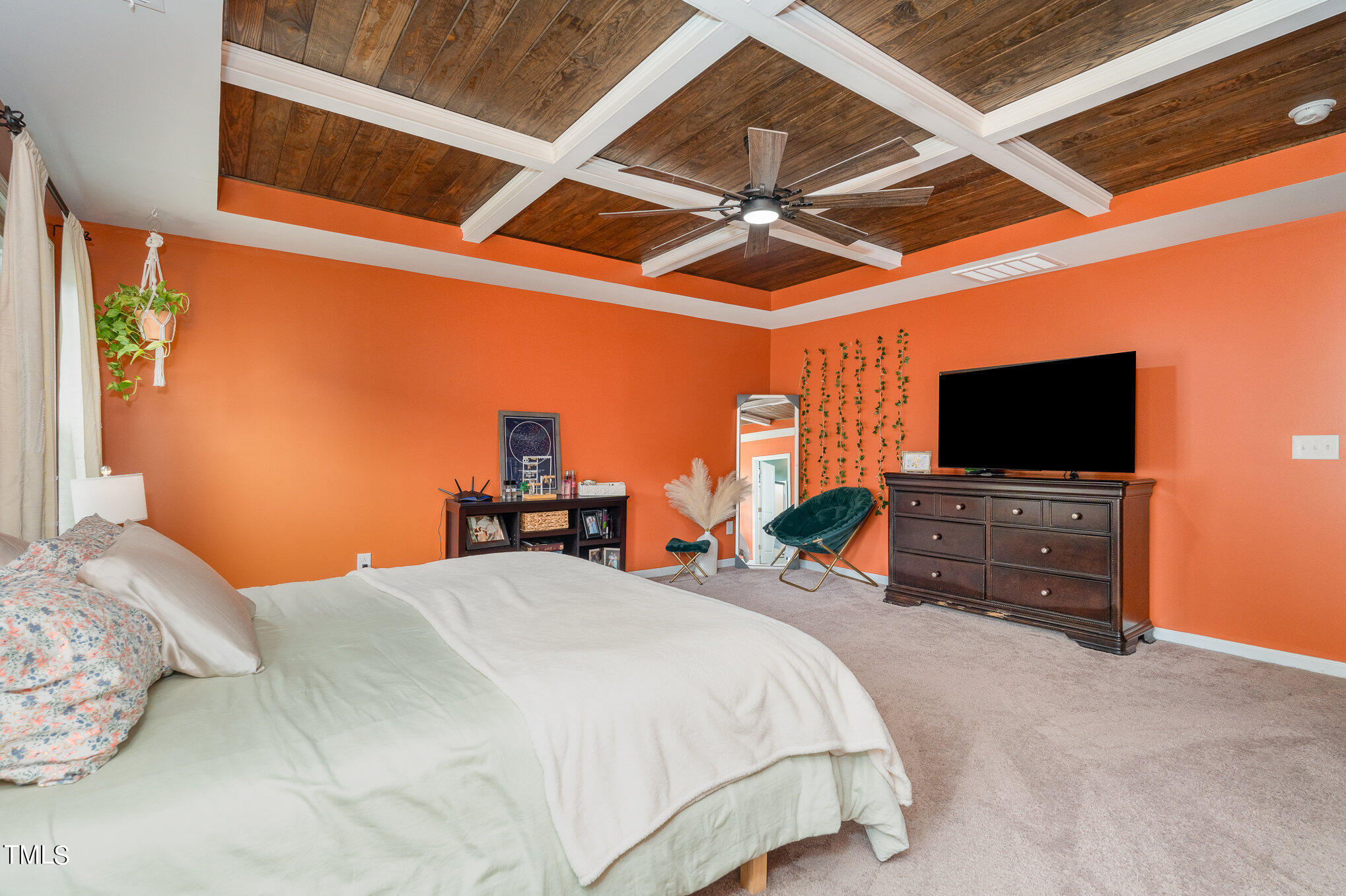 15 New Spring Way Franklinton, NC 27525 - Photo 23 of 41 a bedroom with a bed and a flat screen tv