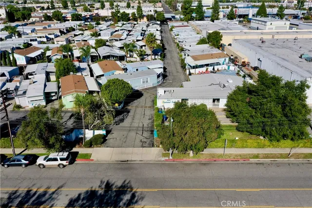 an aerial view of a city