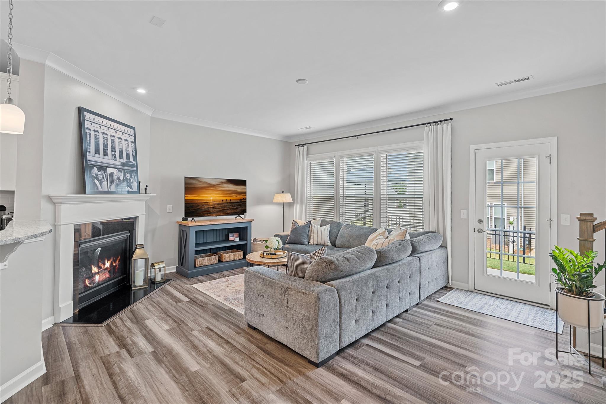 816 Canoe Song Road Fort Mill, SC 29708 - Photo 4 of 26 a living room with furniture a flat screen tv and a fireplace
