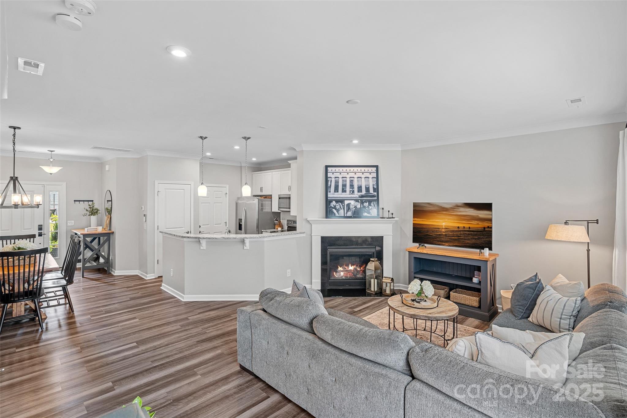 816 Canoe Song Road Fort Mill, SC 29708 - Photo 5 of 26 a living room with furniture and a fireplace