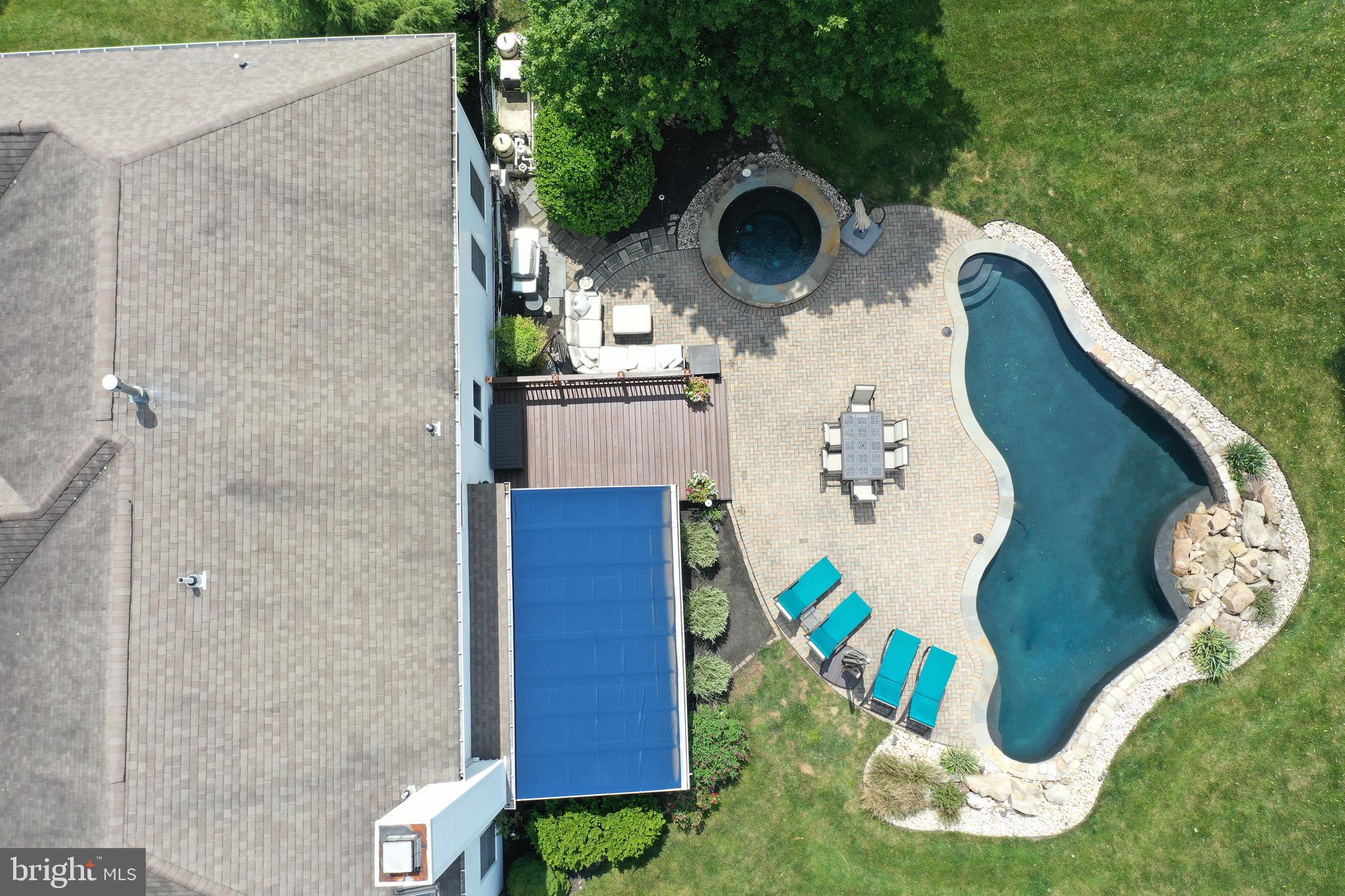1695 Barnswallow Road Yardley, PA 19067 - Photo 52 of 69 In ground pool, with built in separate jacuzzi