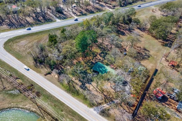 a bird view of a house