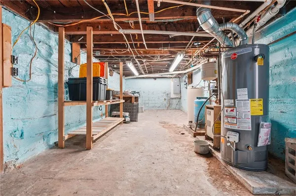 a view of storage and utility room