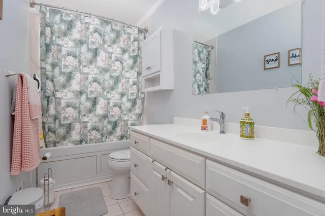 a bathroom with a sink a toilet and a shower curtain