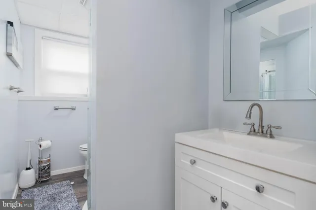 a bathroom with a sink and a toilet