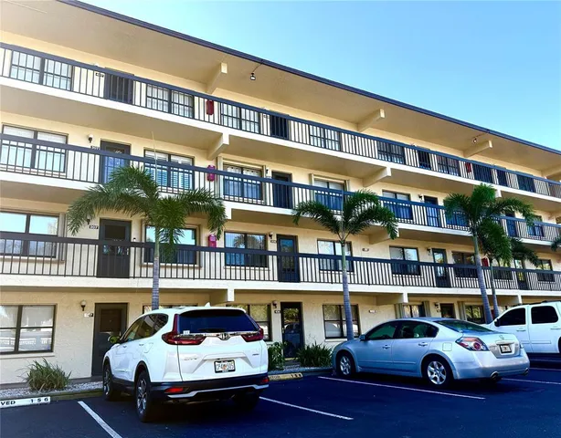 a car parked in front of a building