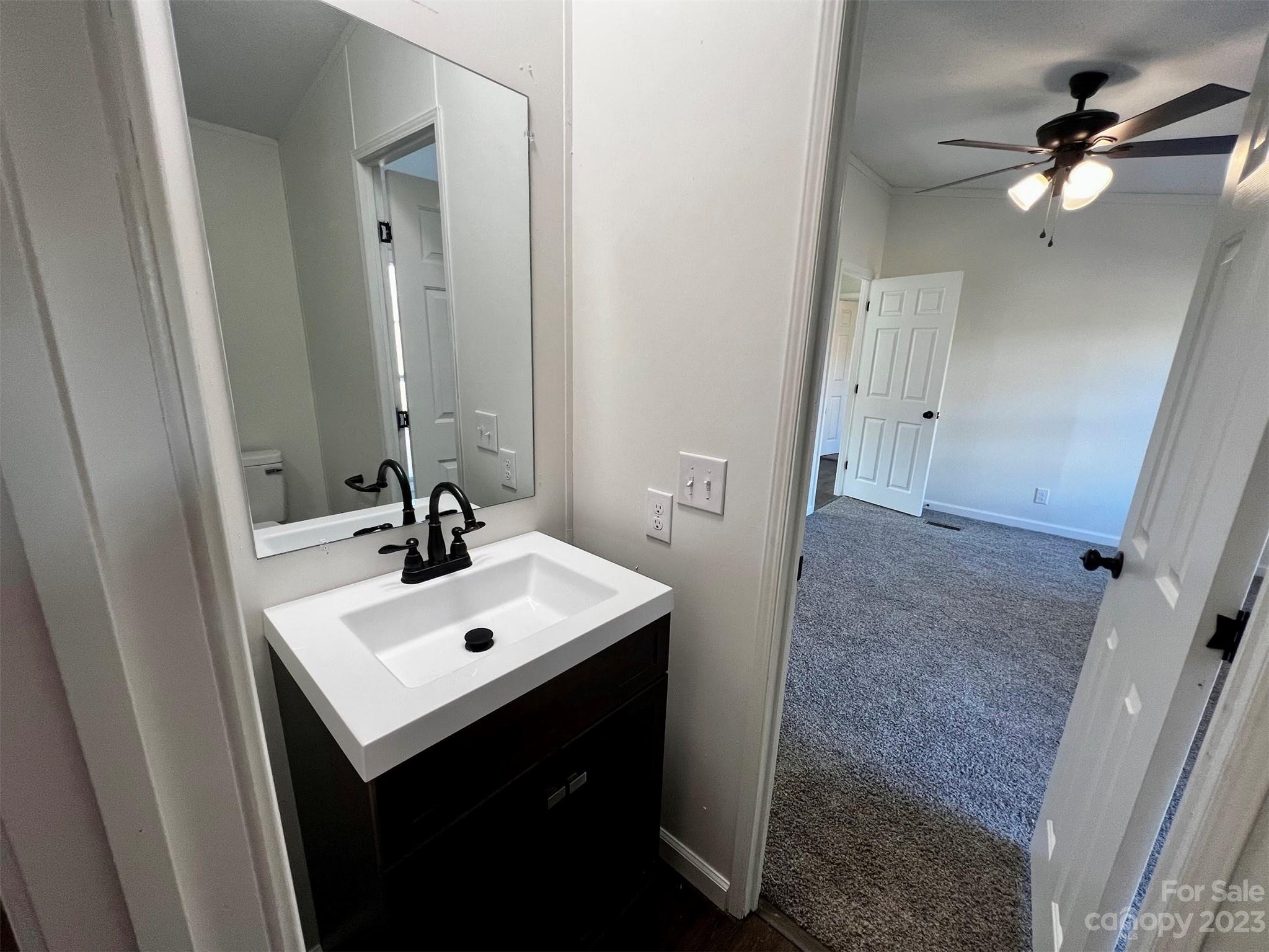 570 Scottdale Road Canton, NC 28716 - Photo 22 of 44 a bathroom with a sink a mirror and a toilet