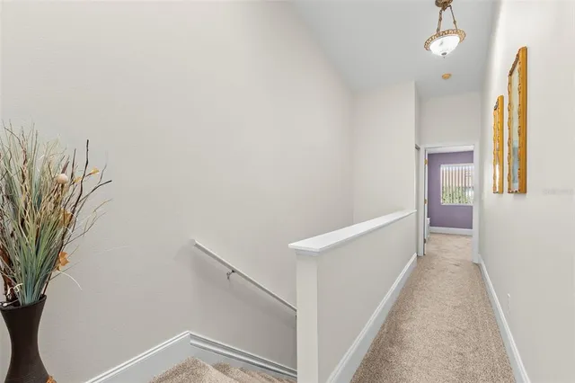 a view of a hallway with entryway