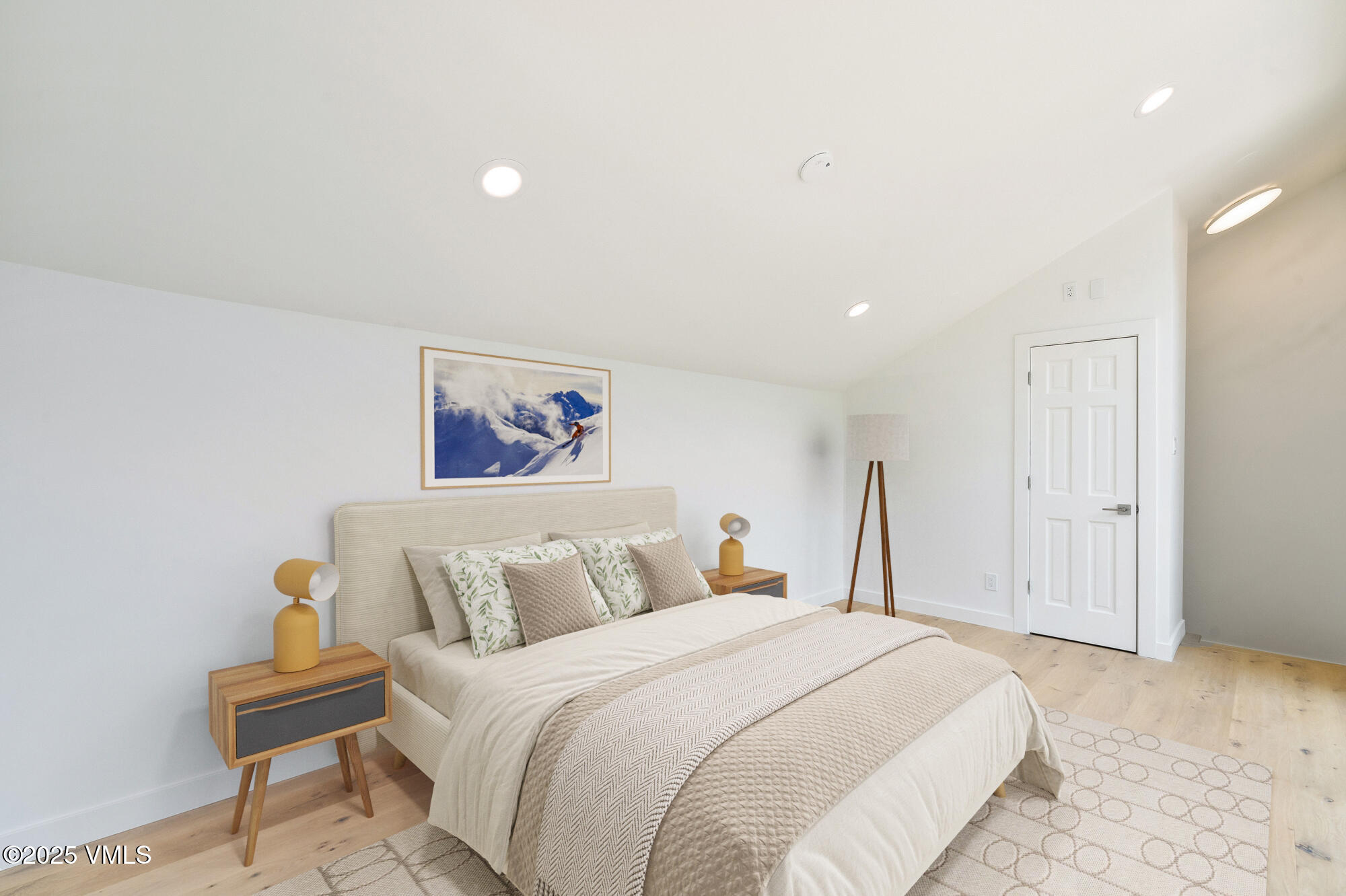 4545 Big Horn Road Vail, CO 81657 - Photo 30 of 49 a bedroom with a bed and a painting on the wall
