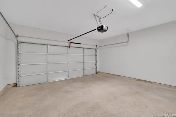 a view of a garage
