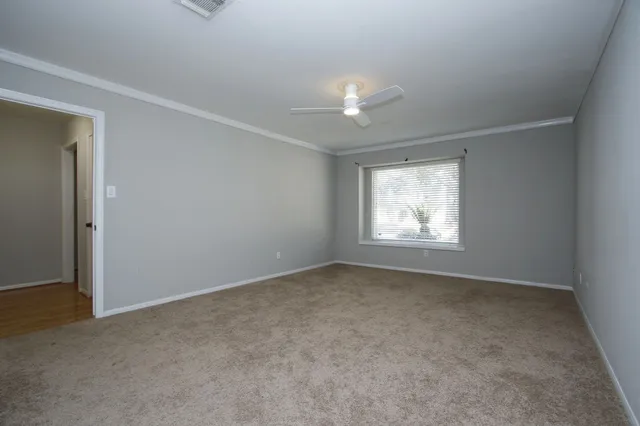 an empty room with a window