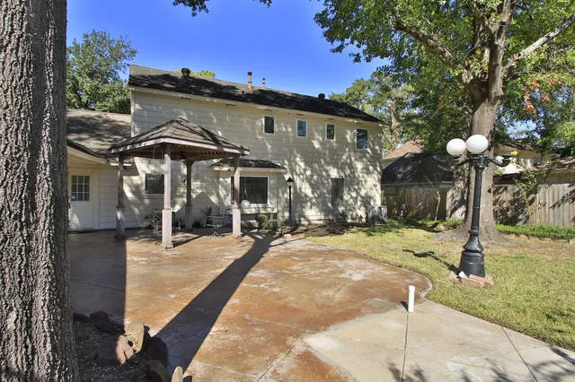 a view of a house with a patio