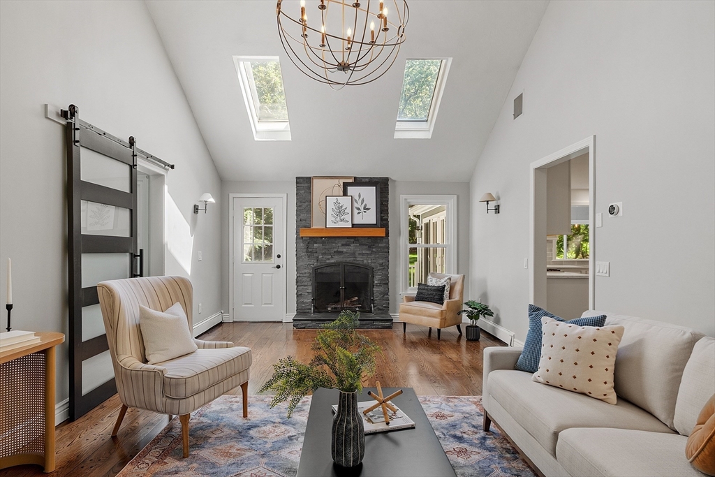 6 Candida Lane Acton, MA 01720 - Photo 14 of 37 a living room with furniture a fireplace and a table
