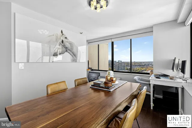 a view of a workspace with furniture