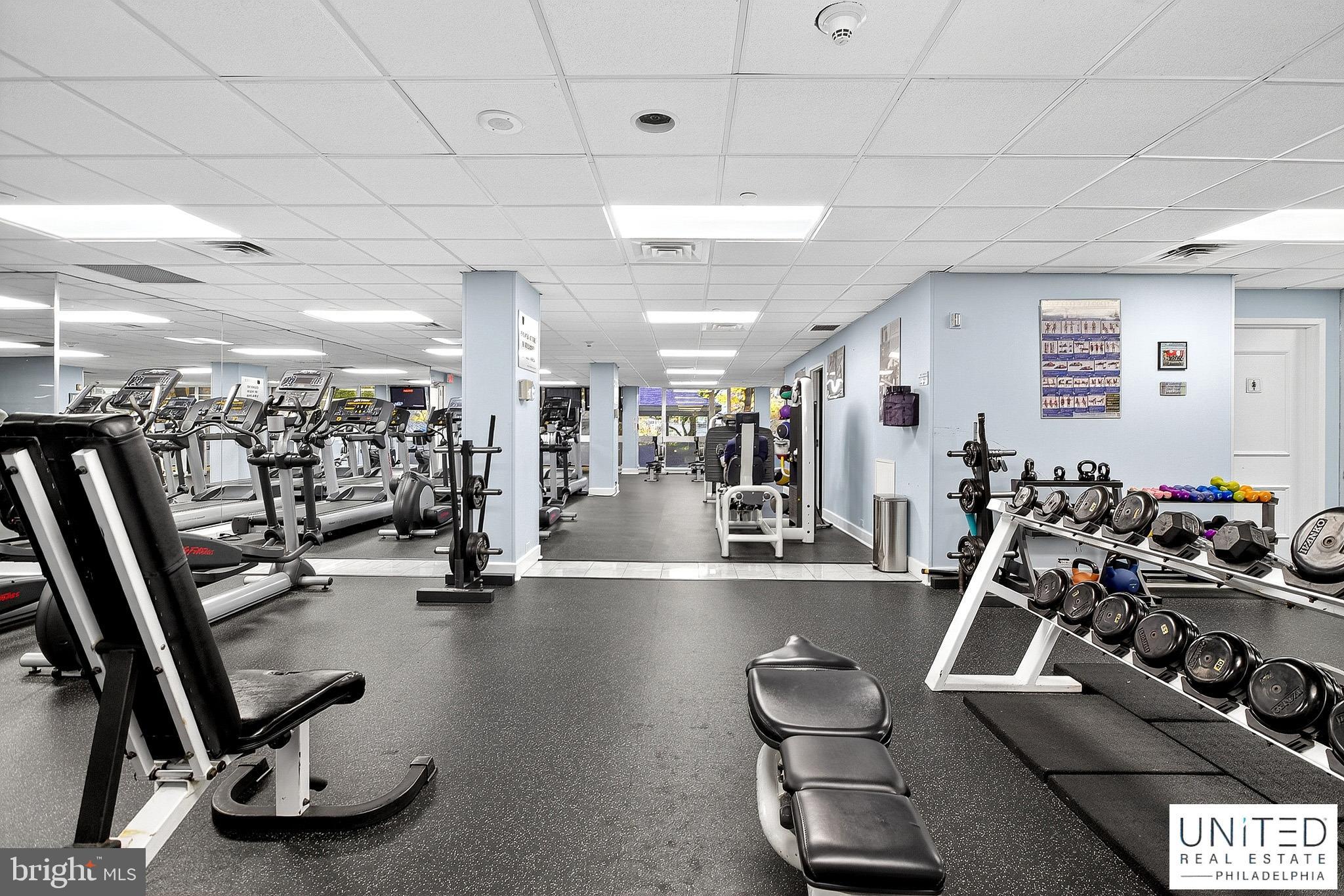 2001 Hamilton Street, Unit 2001 Philadelphia, PA 19130 - Photo 44 of 46 a view of a room with gym equipment