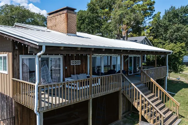 a view of a house with a deck