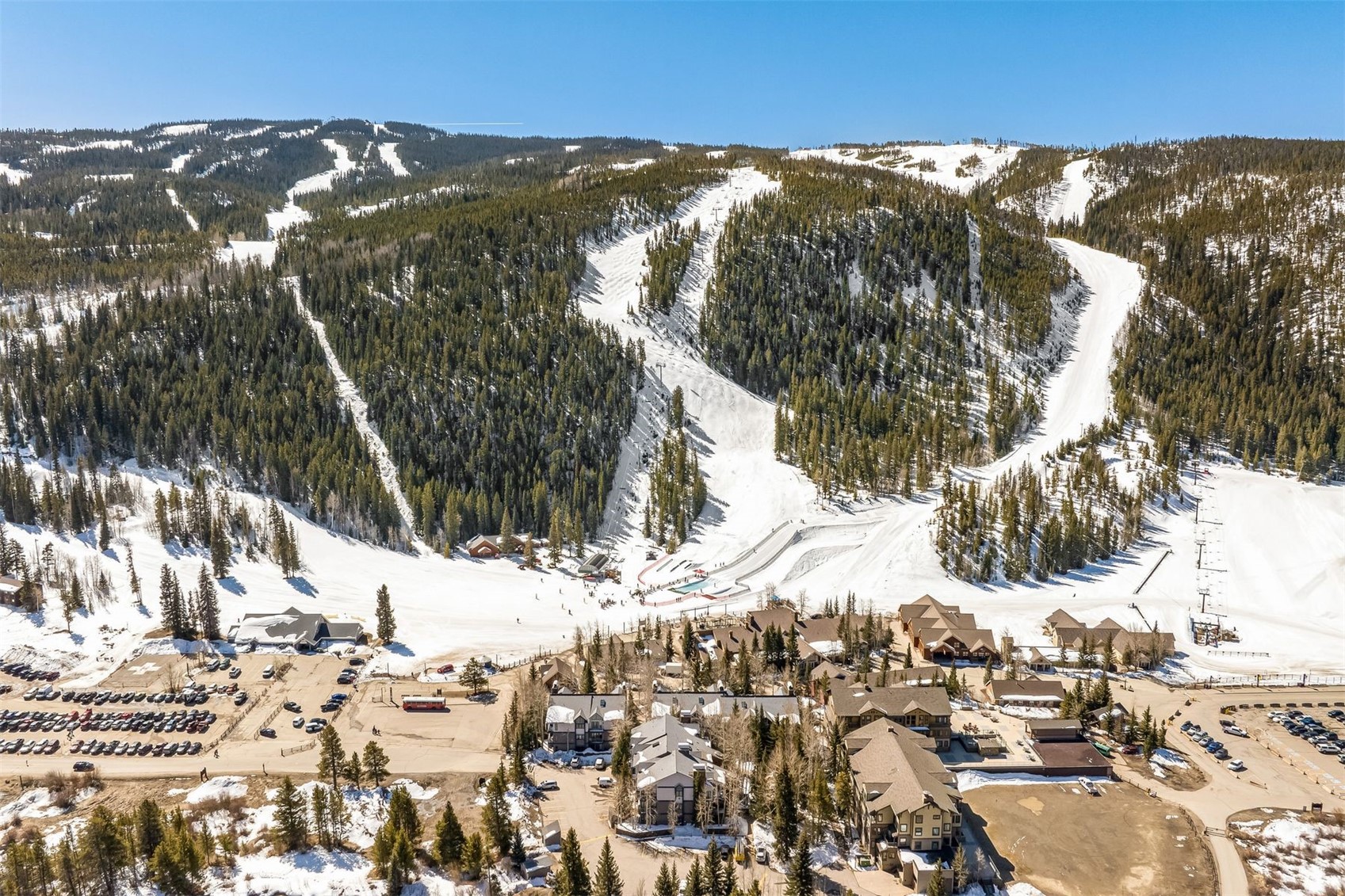 1203 West Keystone Road, Unit 2709 Keystone, CO 80435 - Photo 46 of 48 Snowy aerial view with a mountain view