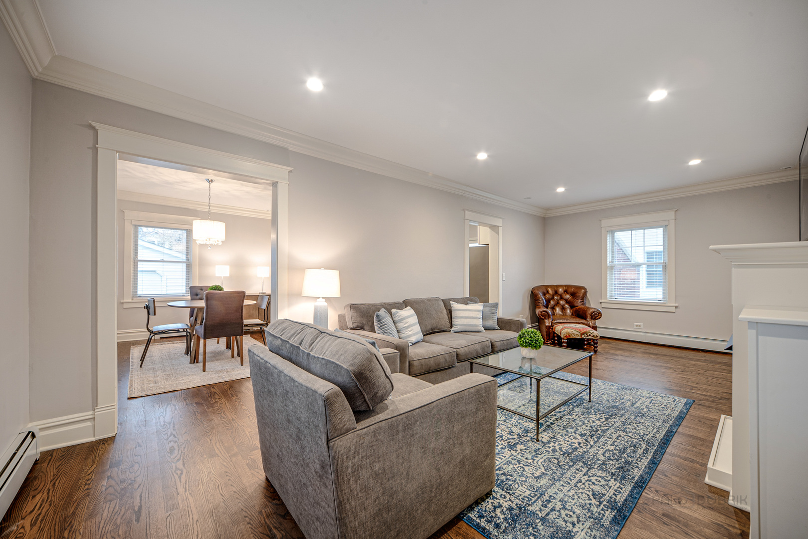 1214 Griffith Road Lake Forest, IL 60045 - Photo 6 of 24 a living room with furniture and a wooden floor