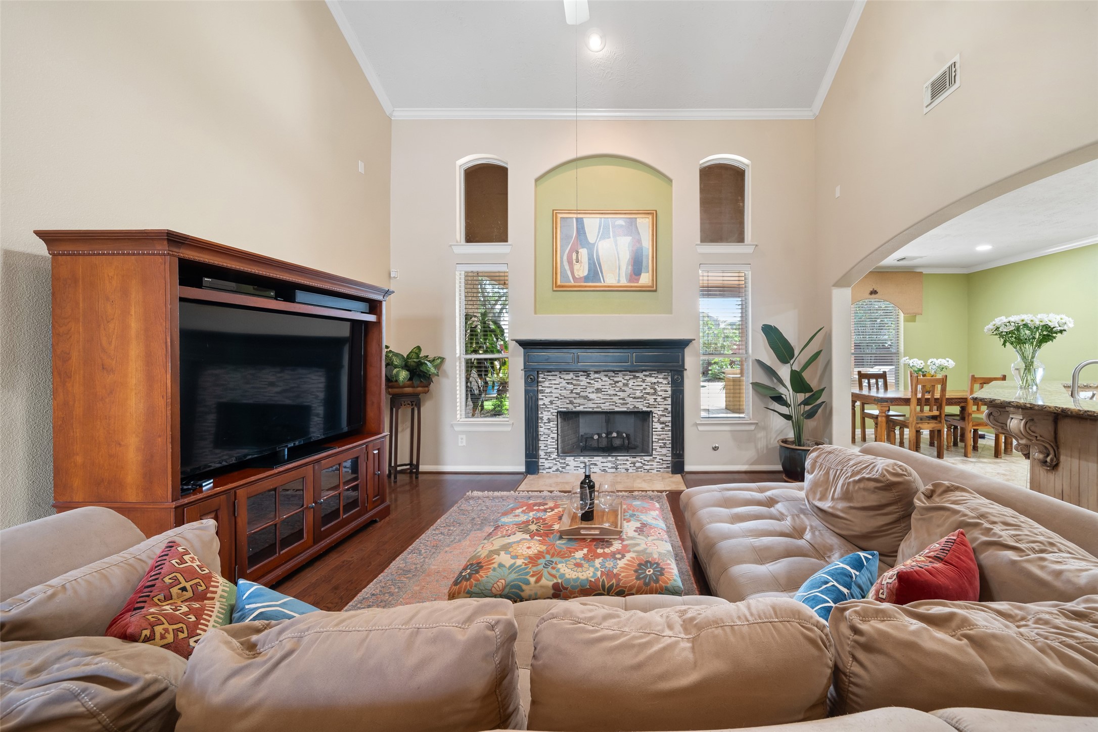 6407 Ashley Manor Drive Spring, TX 77389 - Photo 8 of 41 a living room with furniture and a flat screen tv