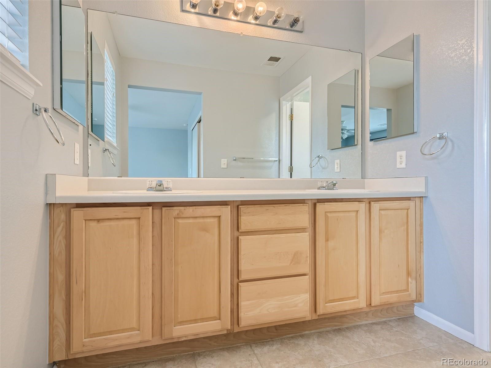 10574 Tracewood Circle Highlands Ranch, CO 80130 - Photo 10 of 21 a bathroom with a sink and a mirror