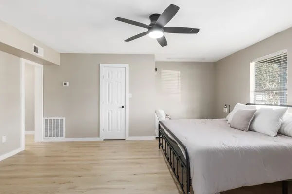 a view of hallway with closet