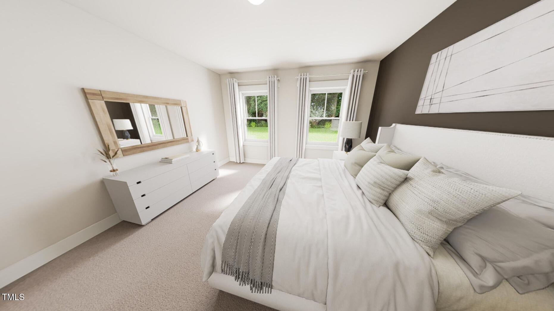 320 Beacon Drive Pittsboro, NC 27312 - Photo 8 of 22 a bedroom with a large bed and a window