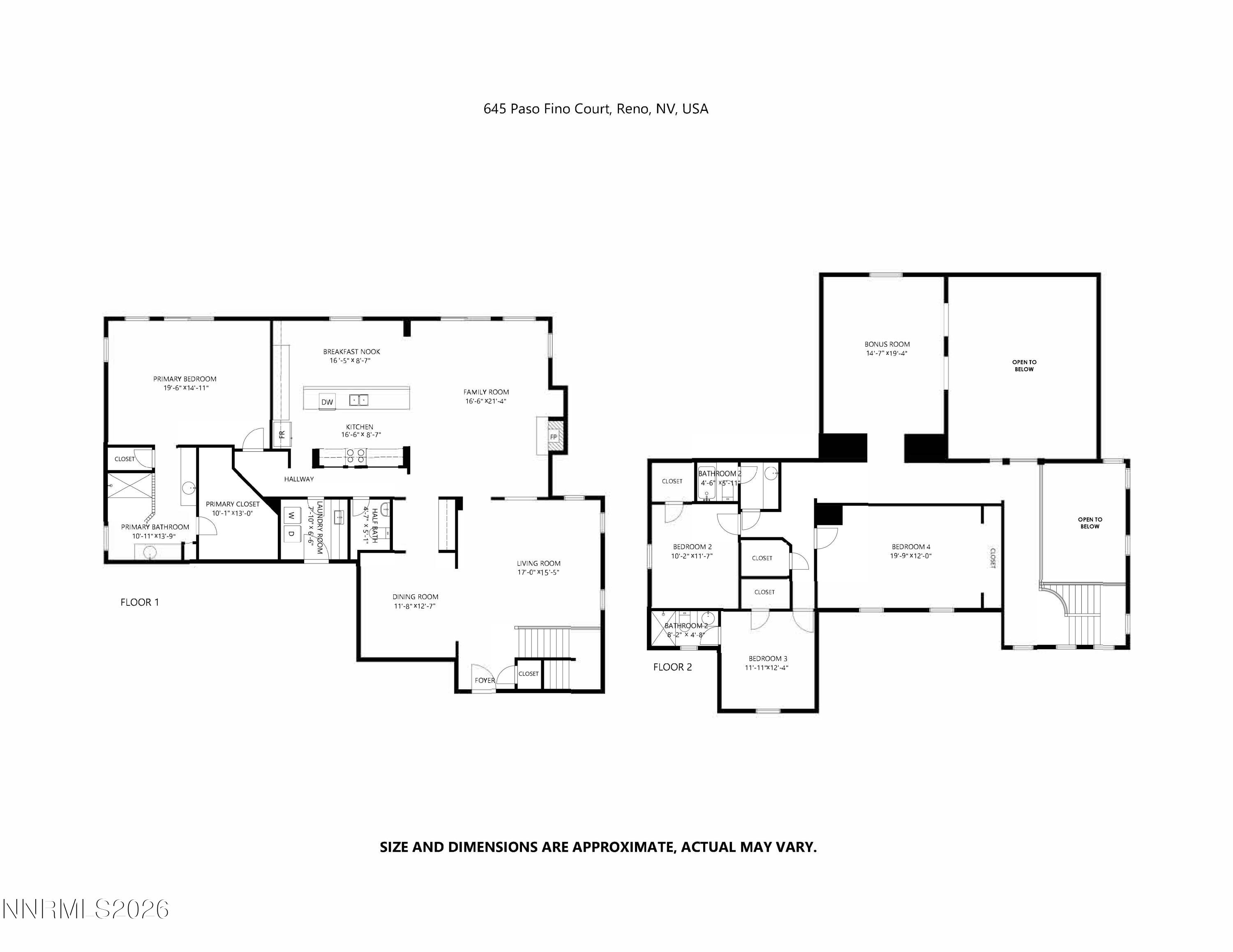 645 Paso Fino Court Reno, NV 89521 - Photo 62 of 62 Paso Fino Ct. Floorplan