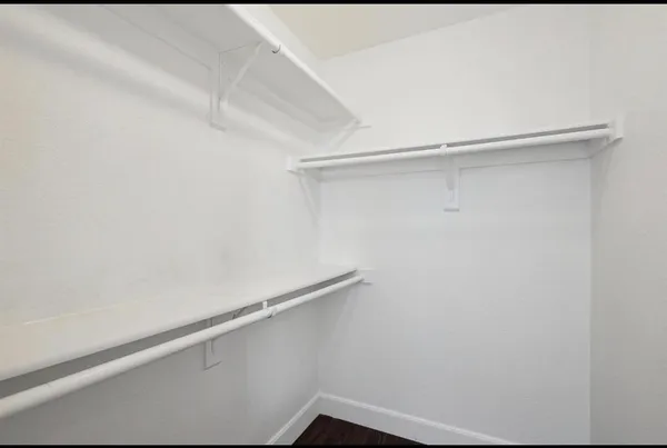 a close up view of racks on the wall