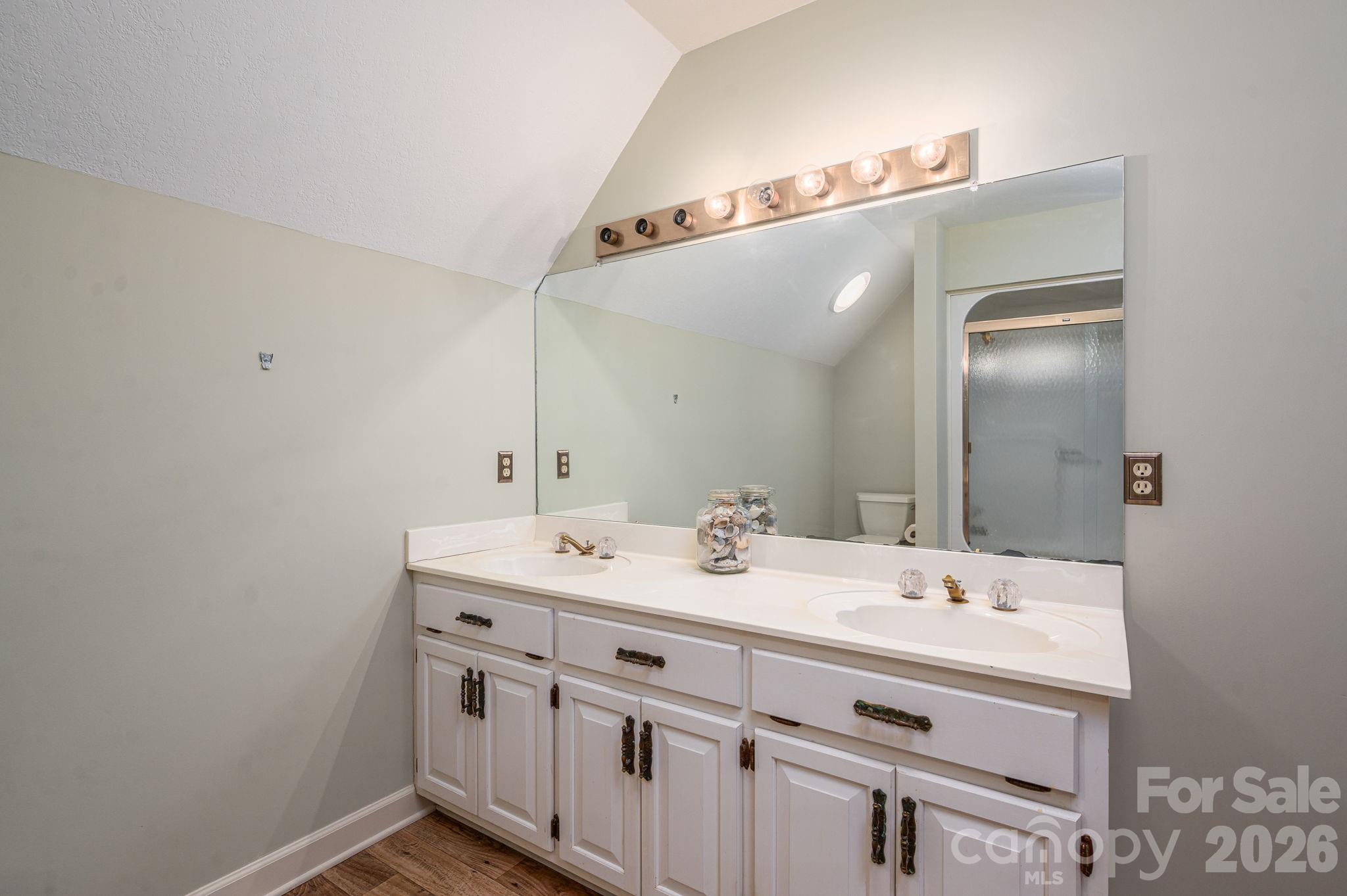 208 Hollow Road Lincolnton, NC 28092 - Photo 35 of 48 a bathroom with a sink and a mirror