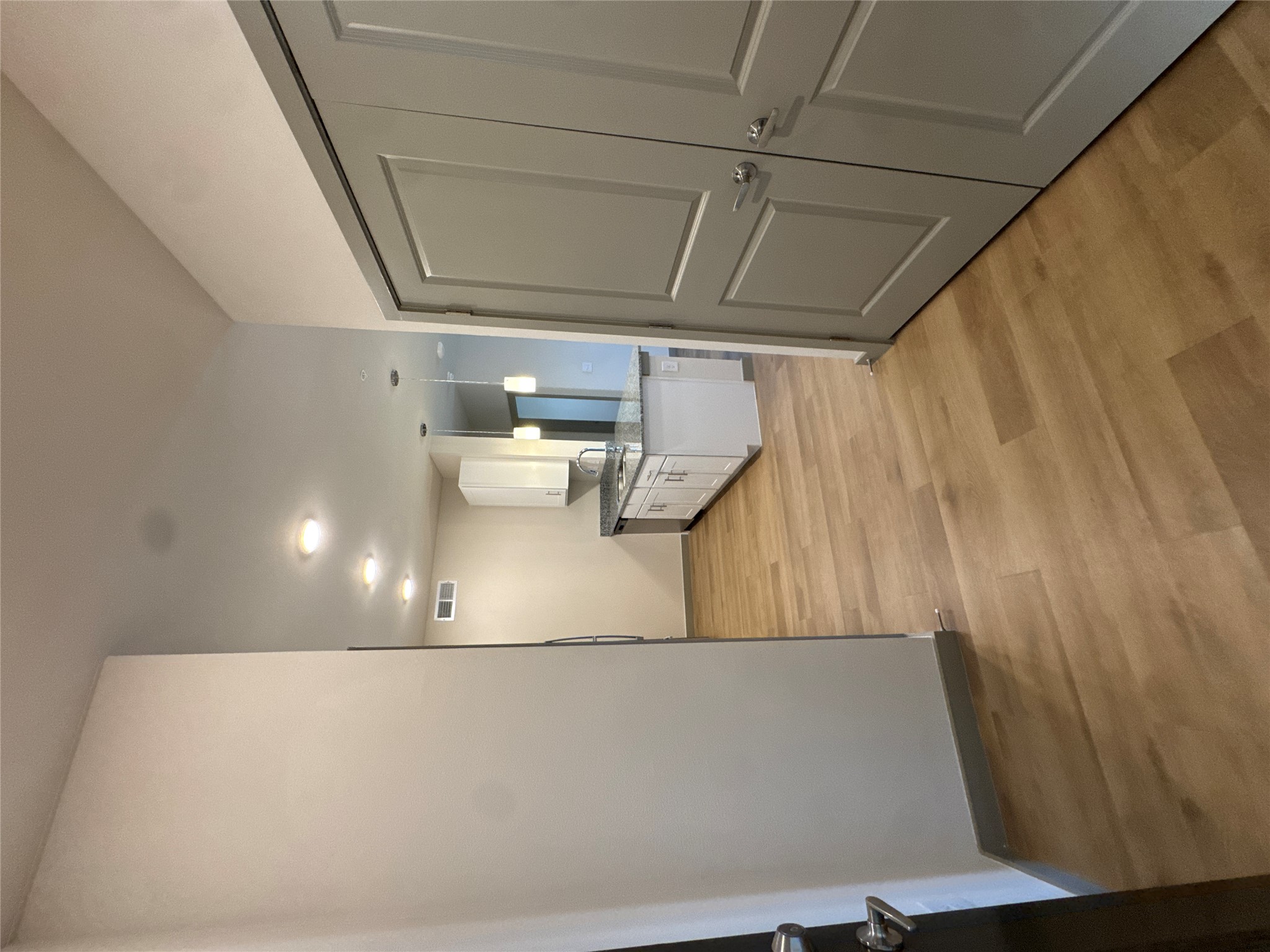 Entryway. Laundry on the right.