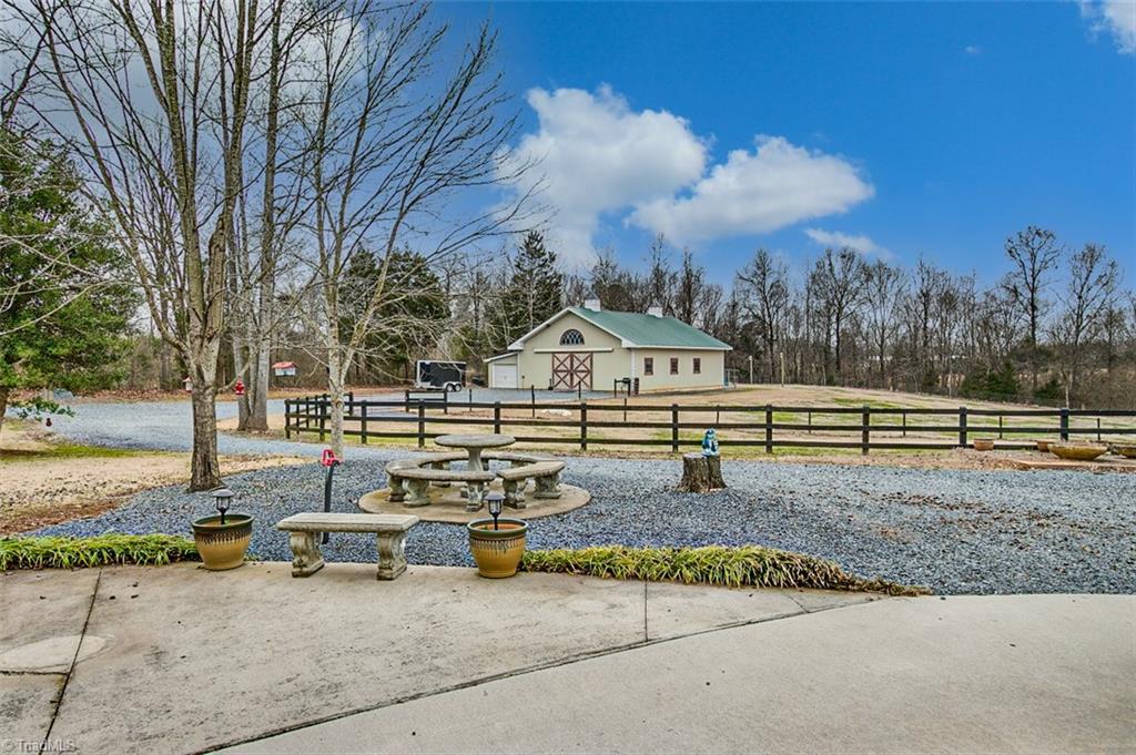 Fencing and barn 