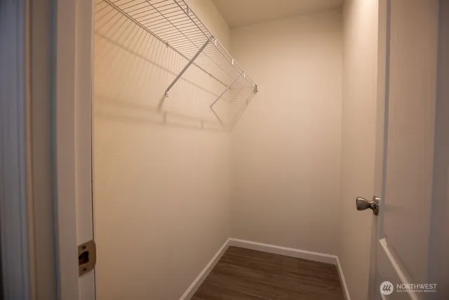 a view of small space with empty racks