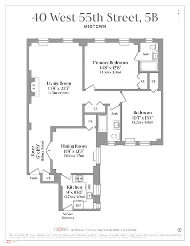 $2,300,000 | 40 West 55th Street, Unit 5B | Midtown Central