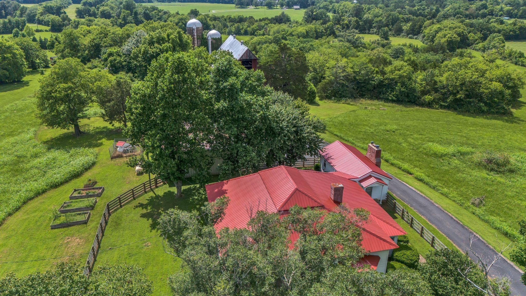 4125 Trinity Road Franklin, TN 37067 - Photo 6 of 44 an aerial view of residential house with outdoor space and trees all around