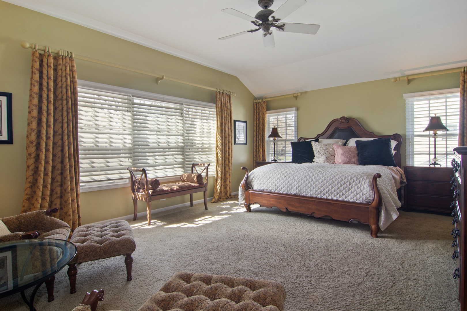 2540 Shannon Road Northbrook, IL 60062 - Photo 15 of 32 a bedroom with a bed and large windows