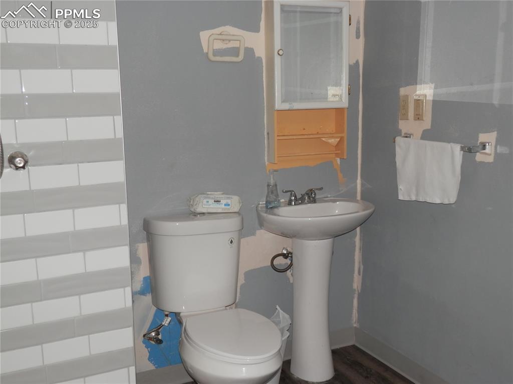 4450 Chaparral Road Colorado Springs, CO 80917 - Photo 29 of 29 a bathroom with a sink toilet and a mirror