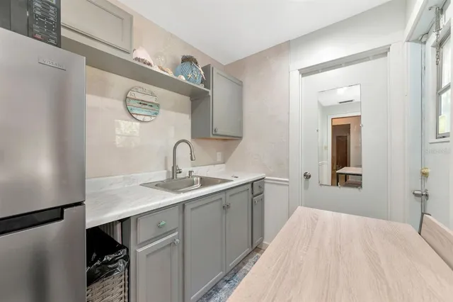 a view of swimming pool with a garden