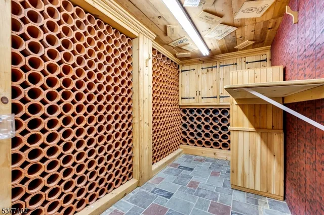 a view of a hallway with washer and dryer