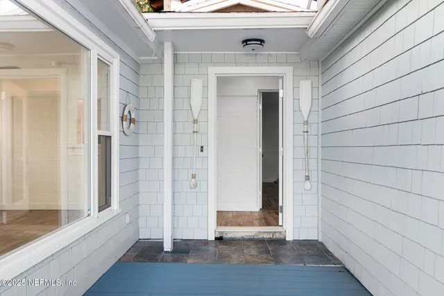 a view of front door of house