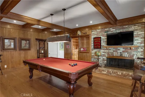 a bedroom with bed and furniture